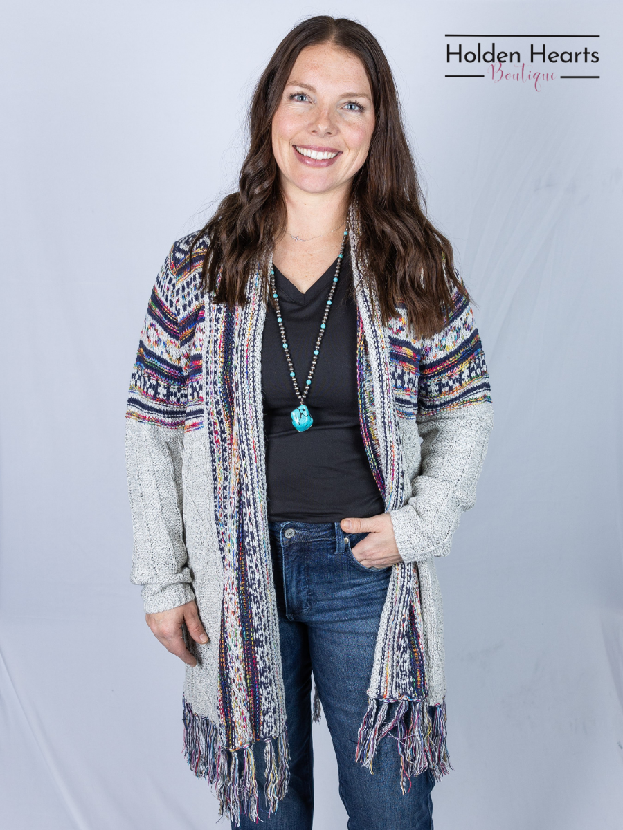 Desert Dreams Cardigan in Oatmeal - Holden Hearts