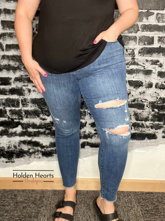 Bring It On Back Judy Blue Skinny Jean - Holden Hearts