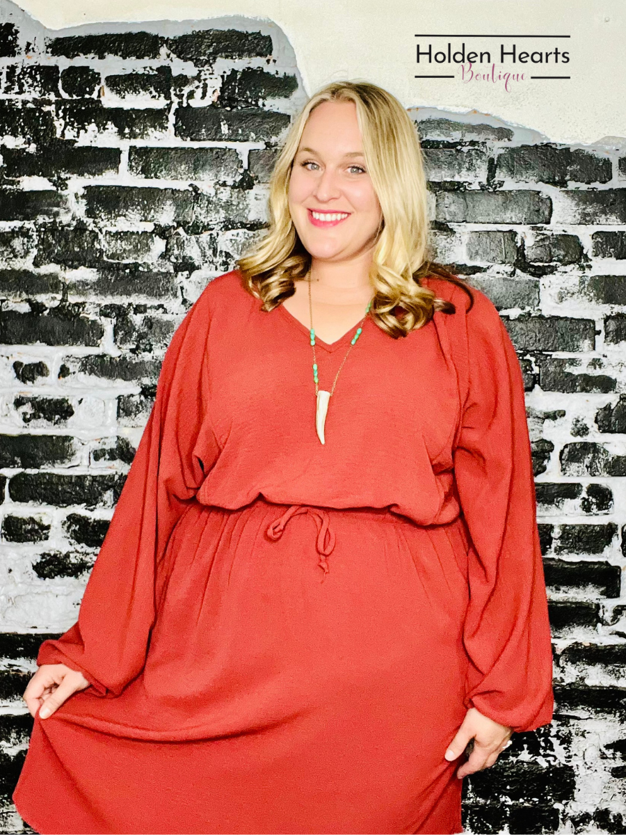 Burgundy Breezy Belle Dress - Holden Hearts