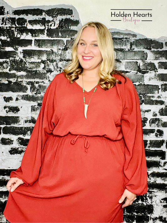Burgundy Breezy Belle Dress - Holden Hearts