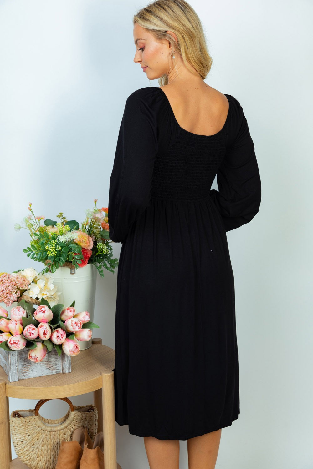 Beautiful Basic Dress in Black - Holden Hearts