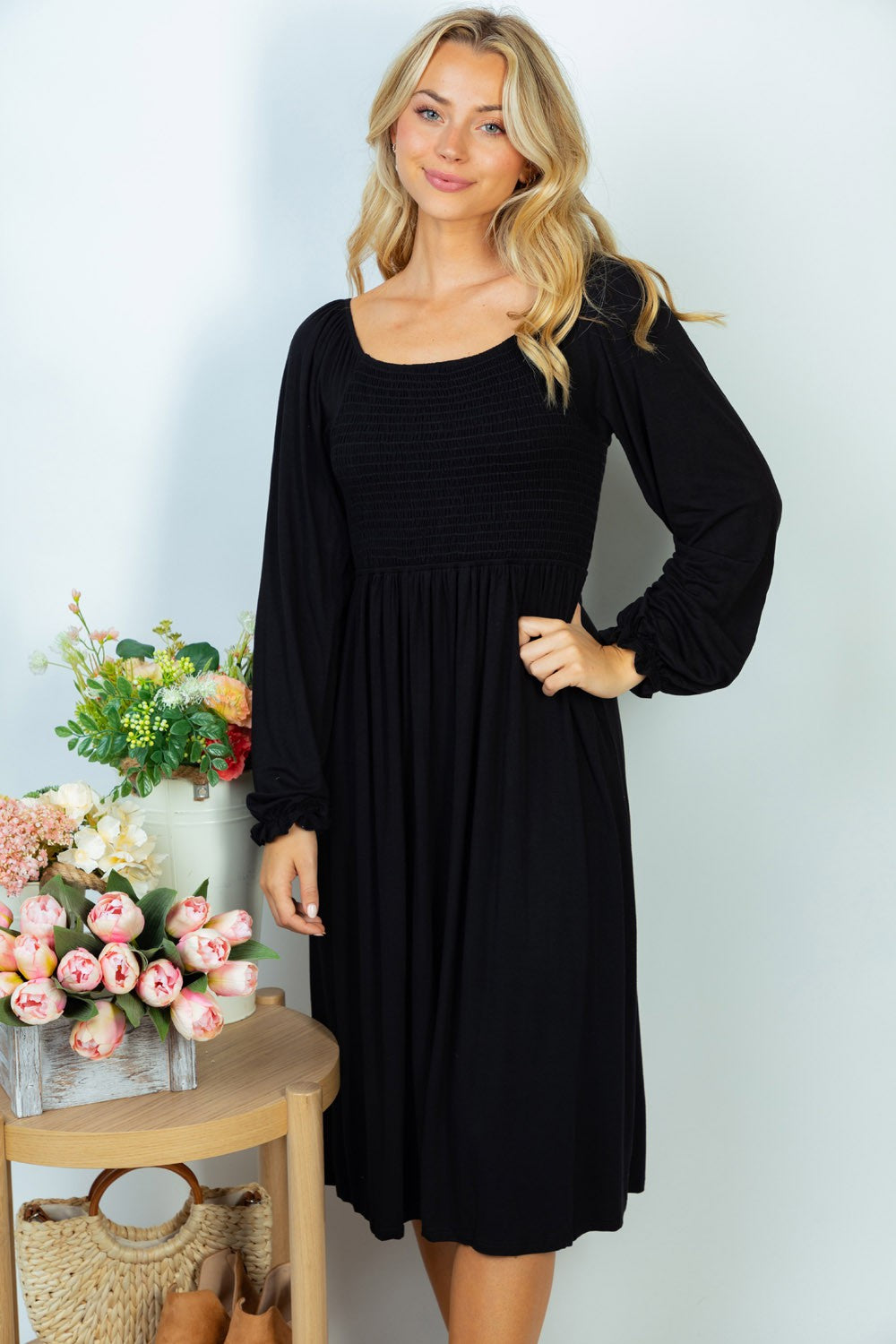 Beautiful Basic Dress in Black - Holden Hearts