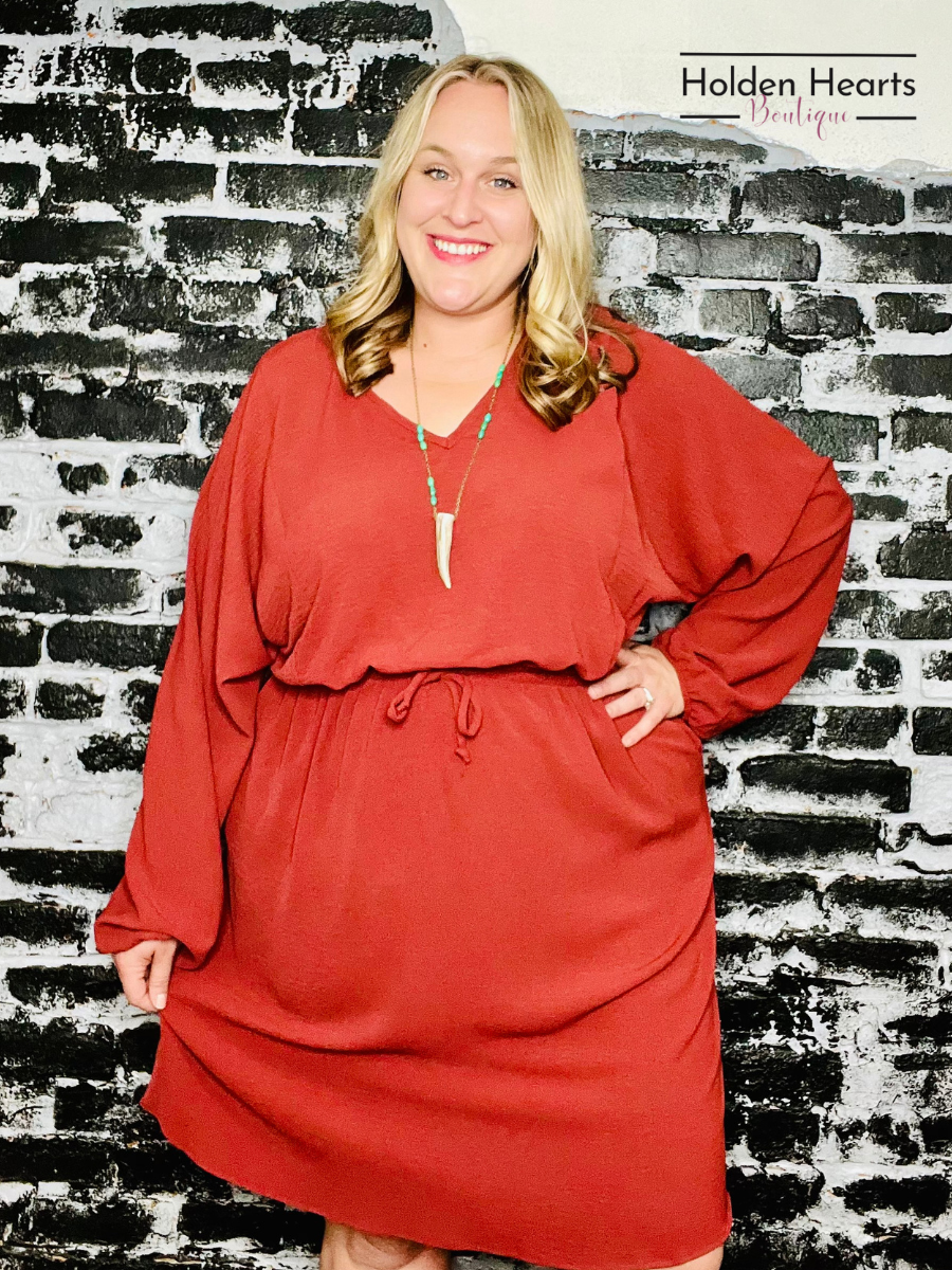 Burgundy Breezy Belle Dress - Holden Hearts
