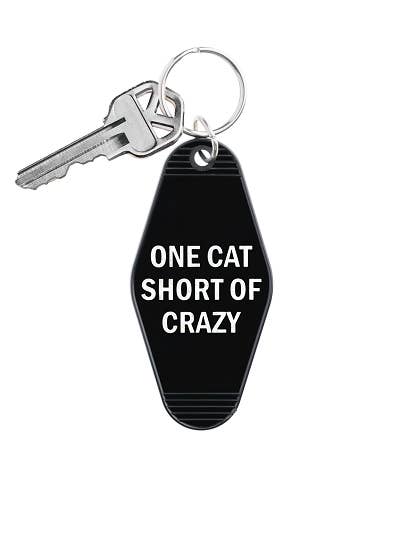 One Cat Short of Crazy Keychain - Holden Hearts