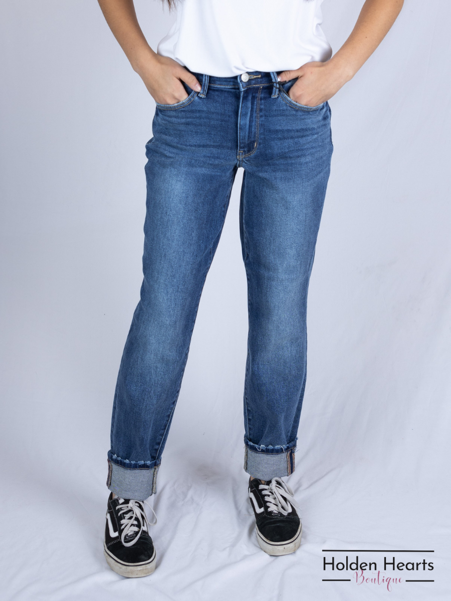 Always the Weekend Boyfriend Jeans - Holden Hearts