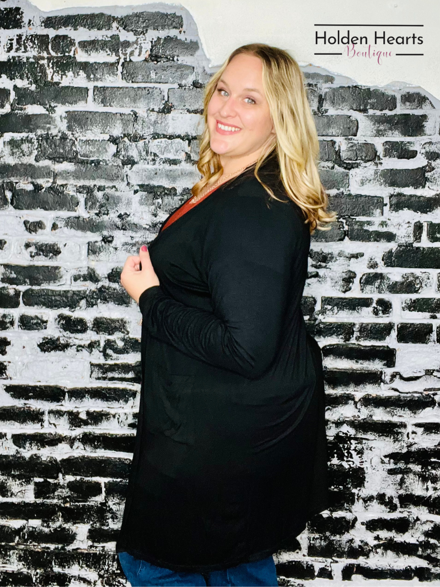Black Classic Charm Cardigan - Holden Hearts