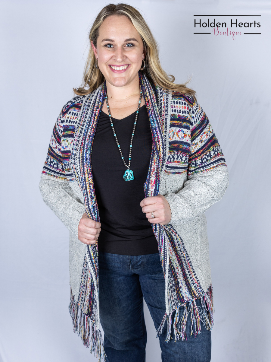Desert Dreams Cardigan in Oatmeal - Holden Hearts