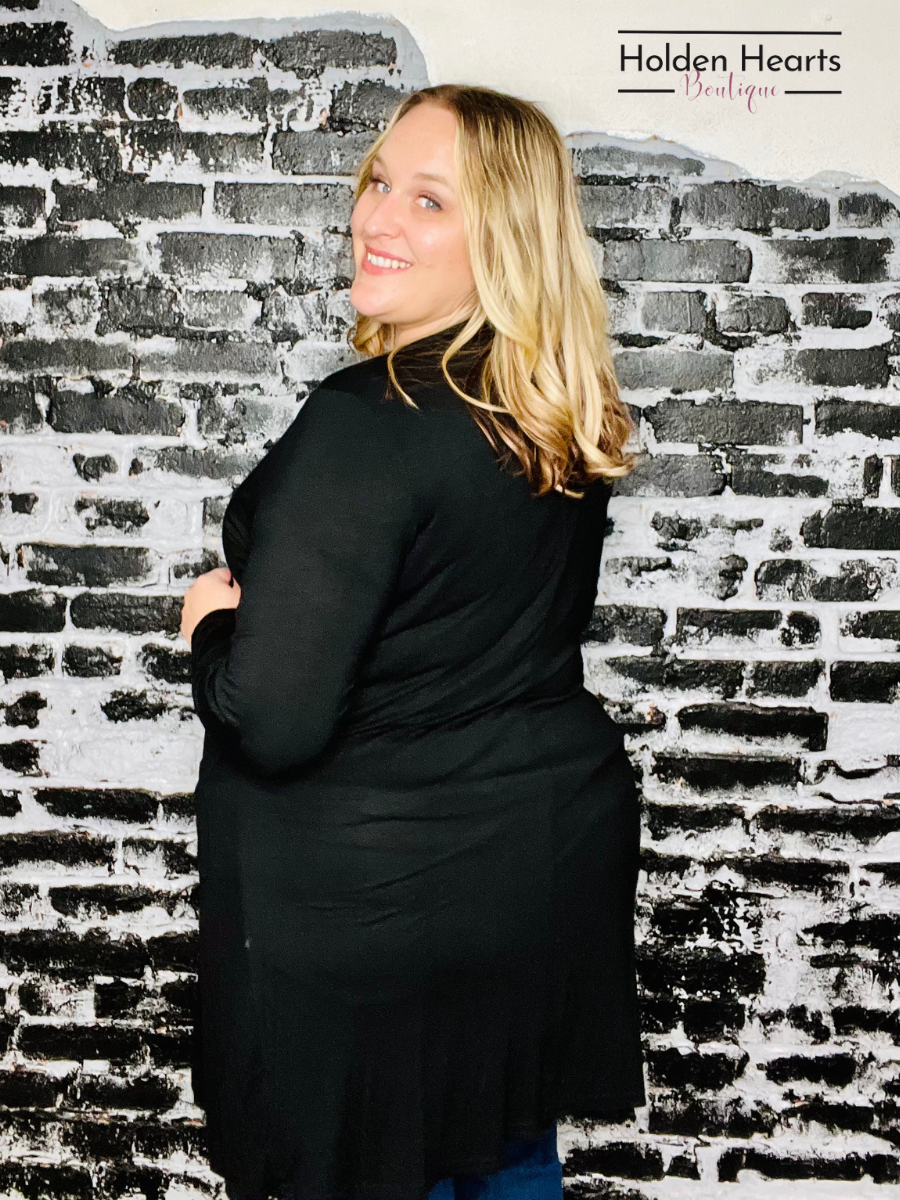 Black Classic Charm Cardigan - Holden Hearts