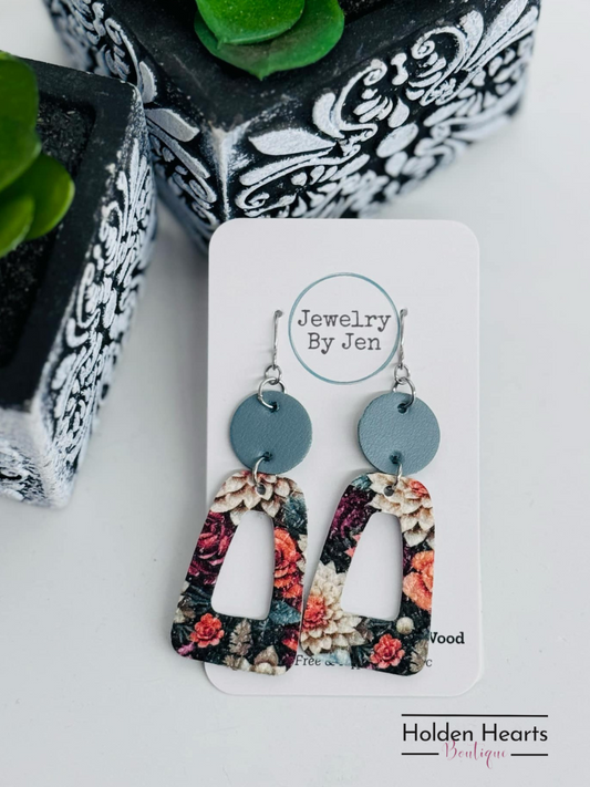 Trixie Earrings: Autumn Array of Flowers - Holden Hearts