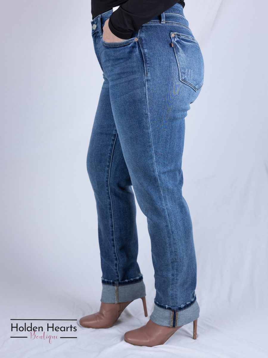 Always the Weekend Boyfriend Jeans - Holden Hearts