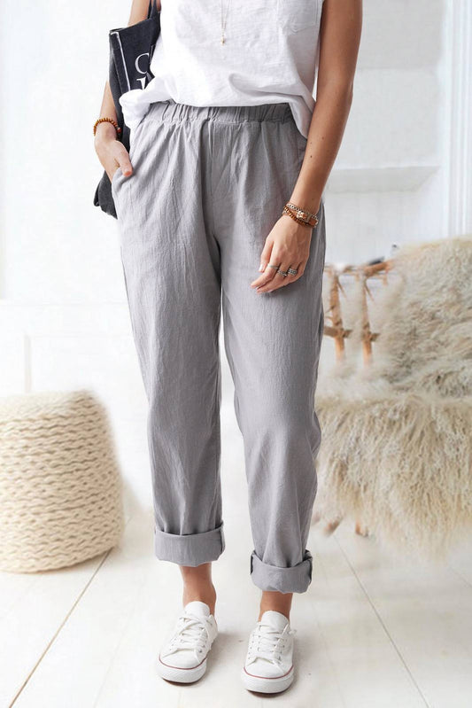 Meet Me at the Beach Linen Pants - Holden Hearts