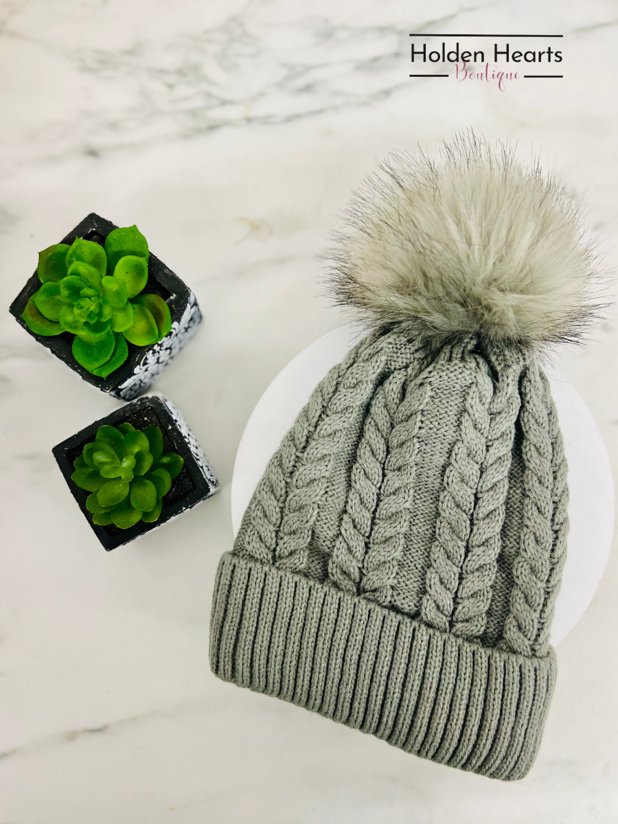 Gray Basic Stocking Cap - Holden Hearts