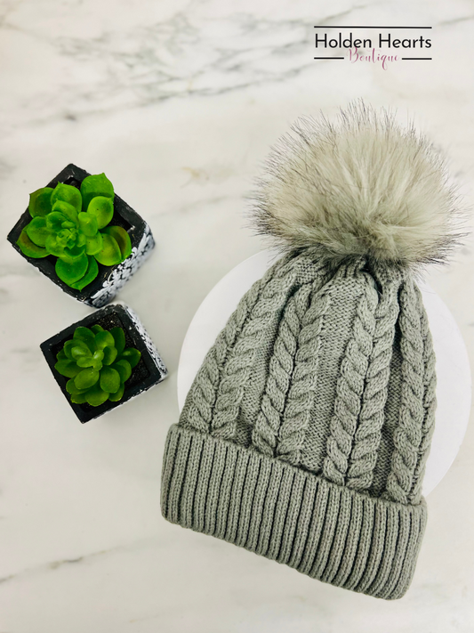 Gray Basic Stocking Cap - Holden Hearts