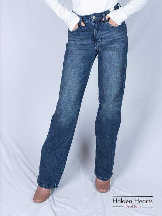 Classy Lady Straight Leg Jeans (Tummy Control) - Holden Hearts