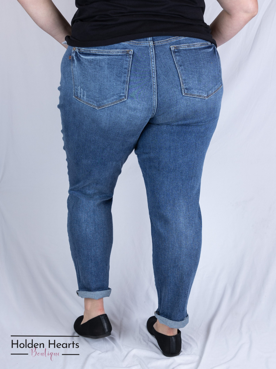 Always the Weekend Boyfriend Jeans - Holden Hearts