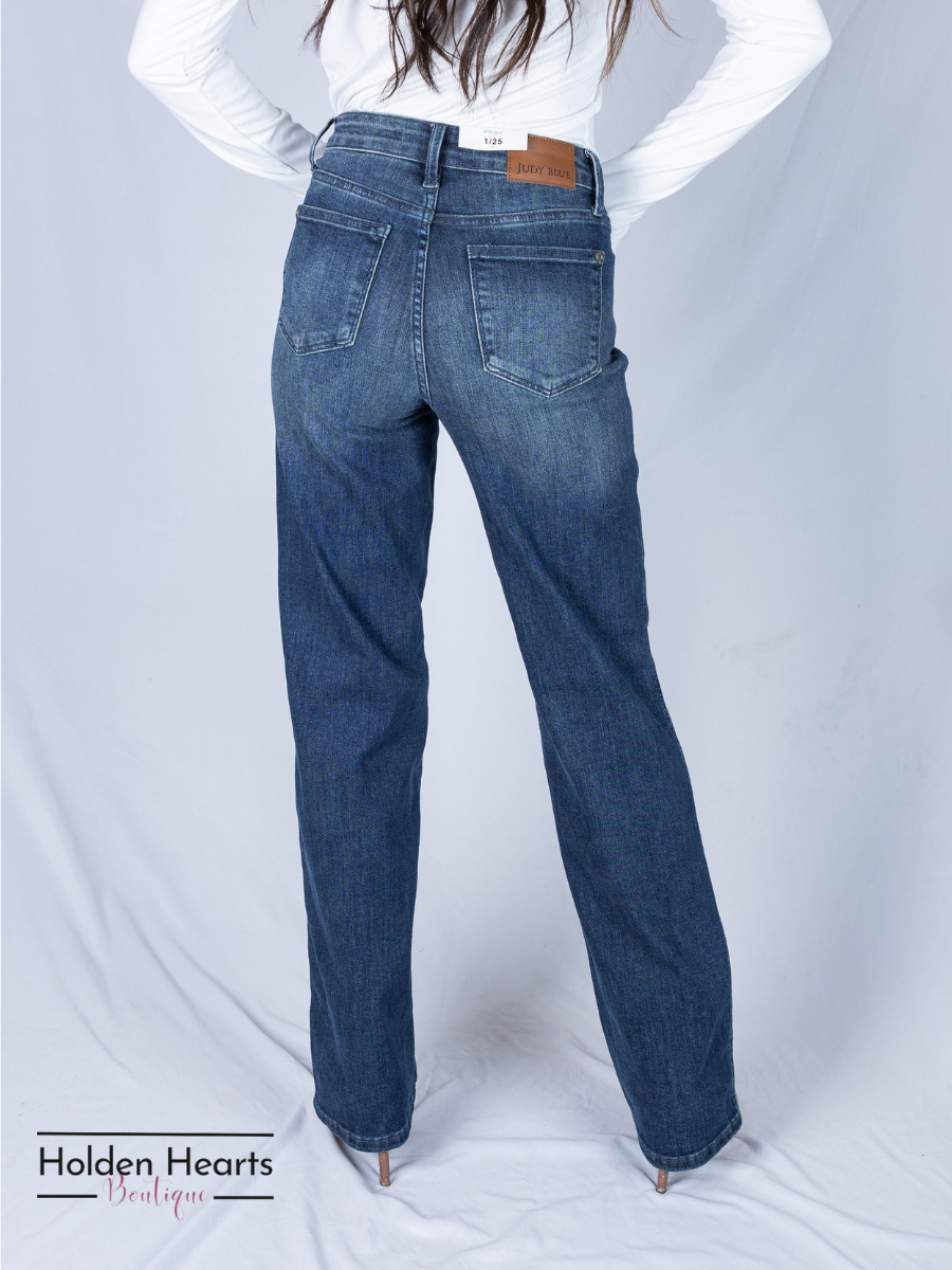 Classy Lady Straight Leg Jeans (Tummy Control) - Holden Hearts