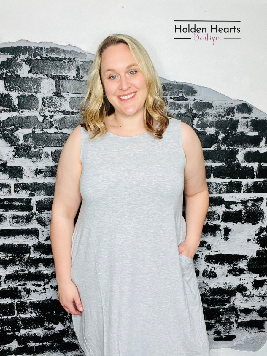 Heather Grey Night On the Town Swing Dress - Holden Hearts