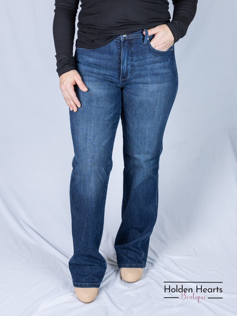 Classy Lady Straight Leg Jeans (Tummy Control) - Holden Hearts