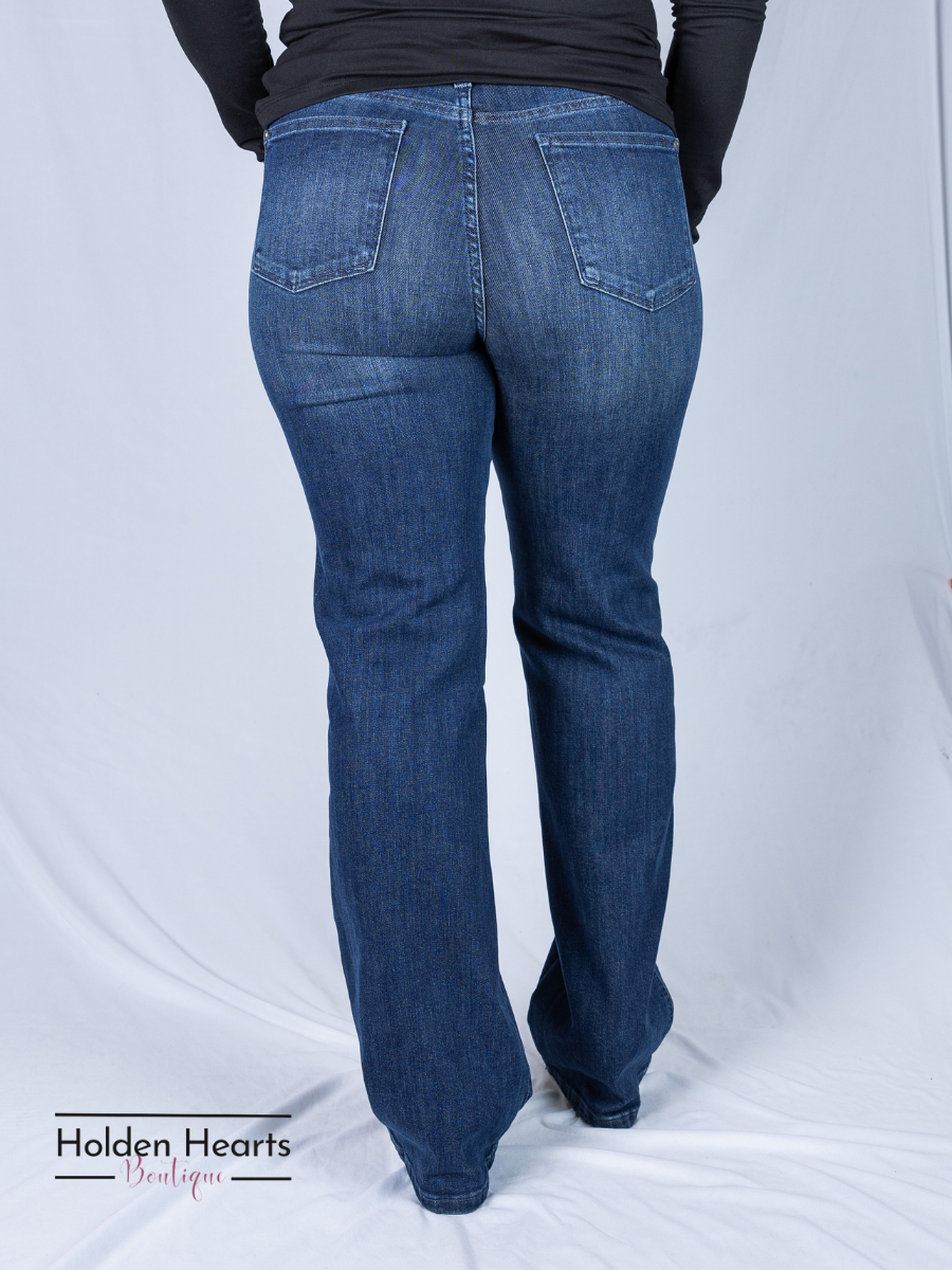 Classy Lady Straight Leg Jeans (Tummy Control) - Holden Hearts