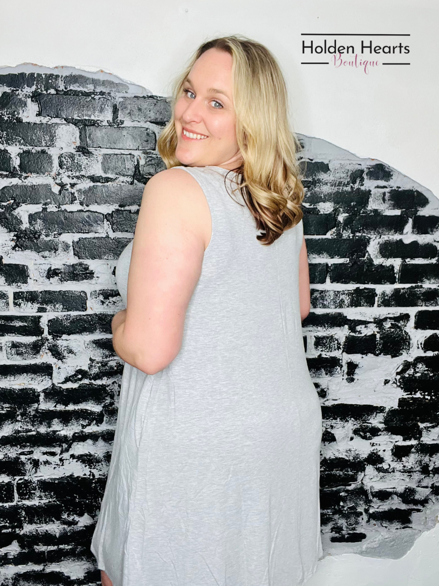 Heather Grey Night On the Town Swing Dress - Holden Hearts