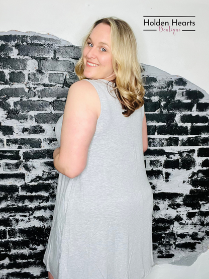 Heather Grey Night On the Town Swing Dress - Holden Hearts