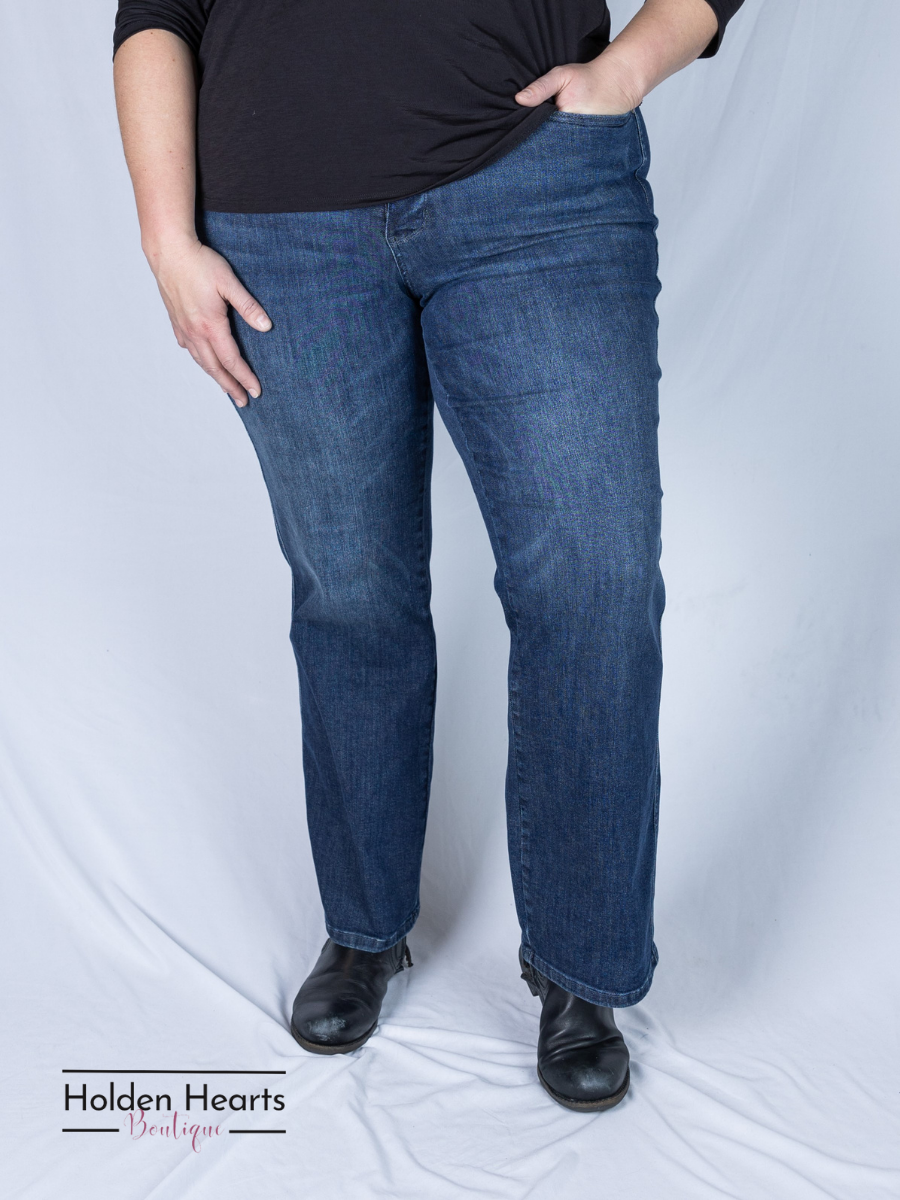 Classy Lady Straight Leg Jeans (Tummy Control) - Holden Hearts