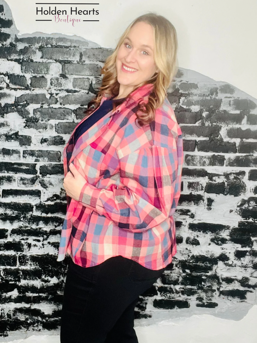 Plaid Dreams Button Up - Holden Hearts