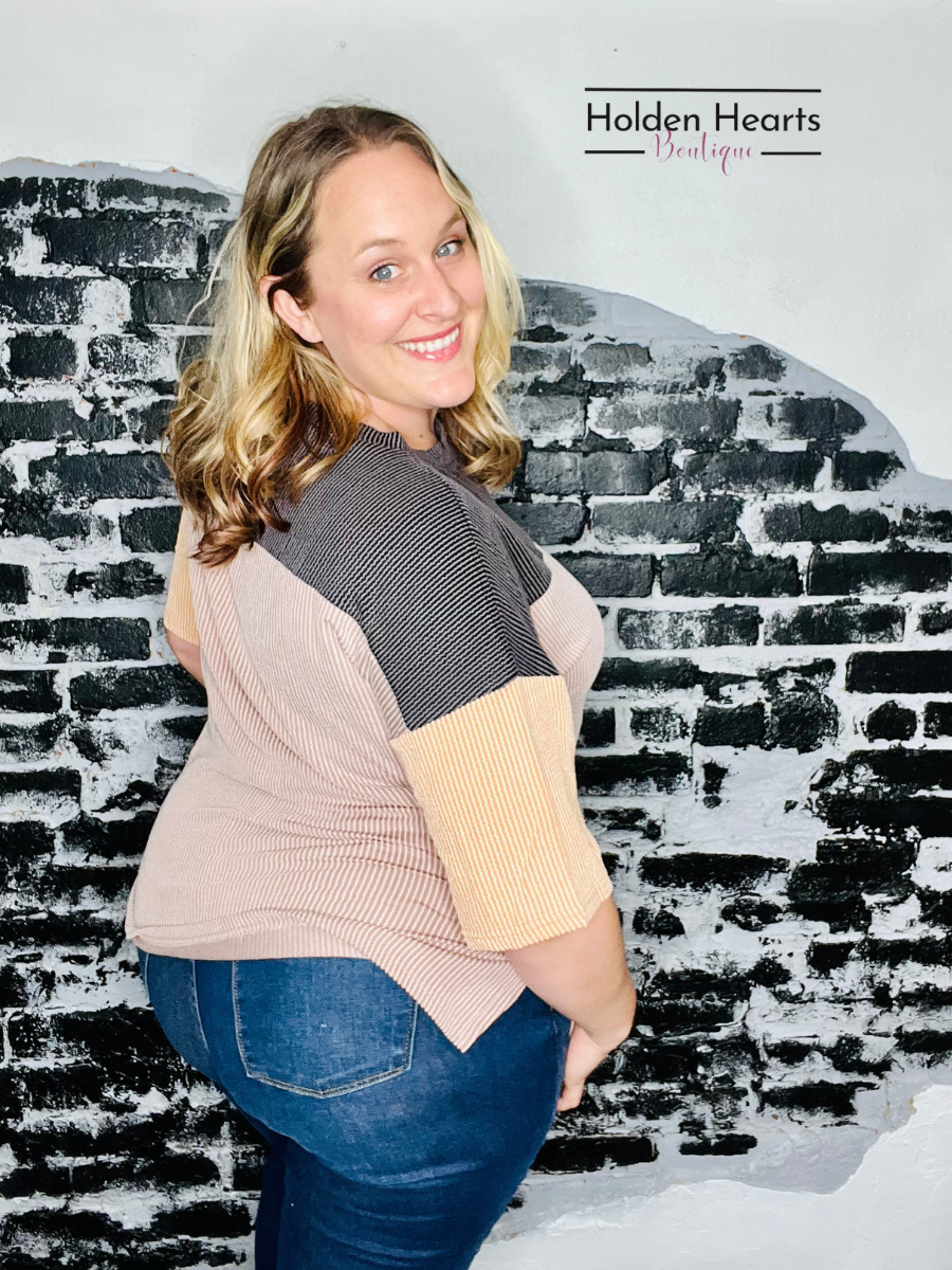 Downtown Love Color Block Top - Holden Hearts