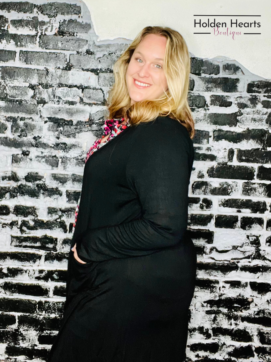 Black Classic Charm Cardigan - Holden Hearts