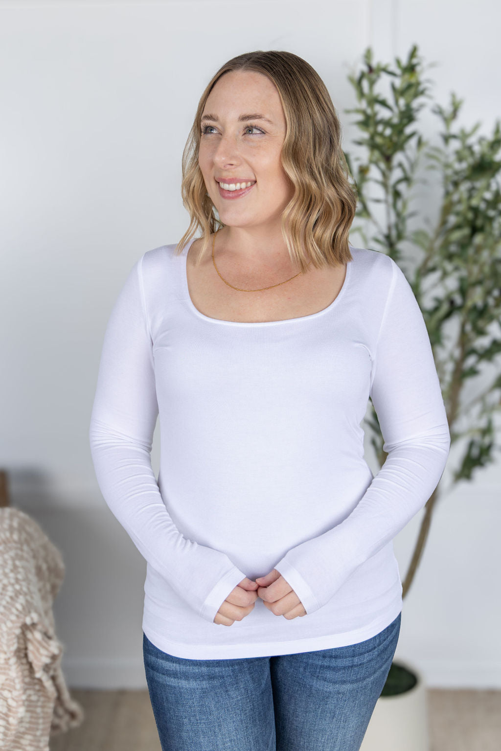 IN STOCK Alyssa Long Sleeve Top - White FINAL SALE
