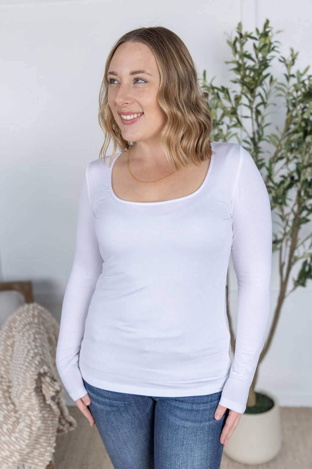 IN STOCK Alyssa Long Sleeve Top - White FINAL SALE