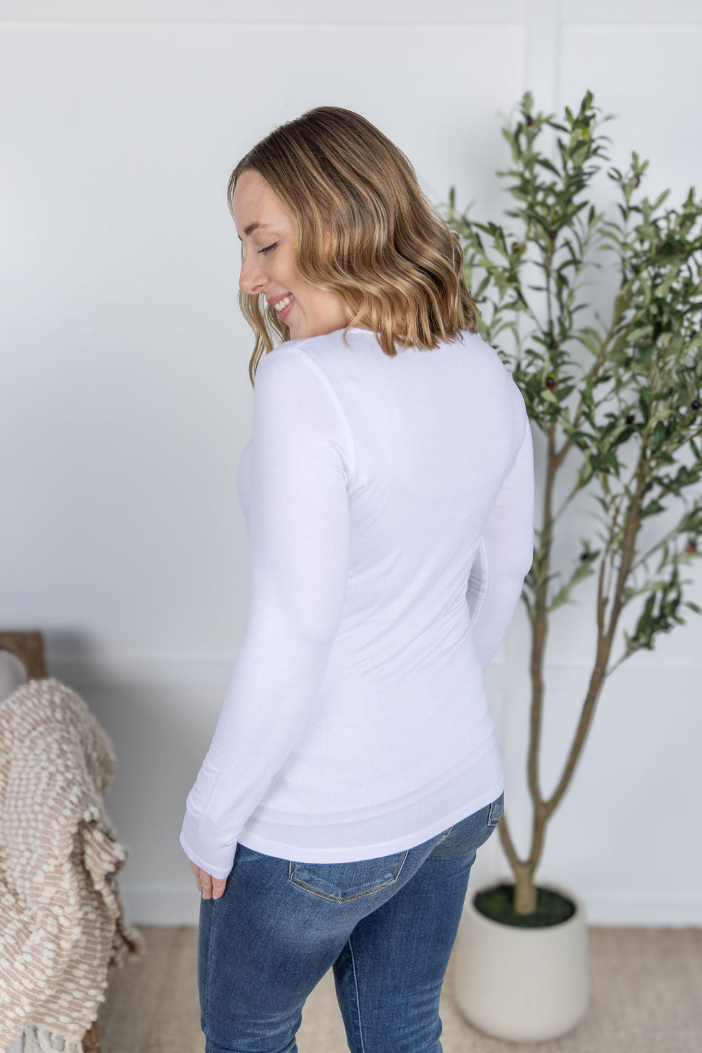 IN STOCK Alyssa Long Sleeve Top - White FINAL SALE
