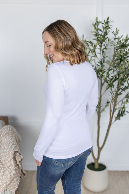 IN STOCK Alyssa Long Sleeve Top - White FINAL SALE