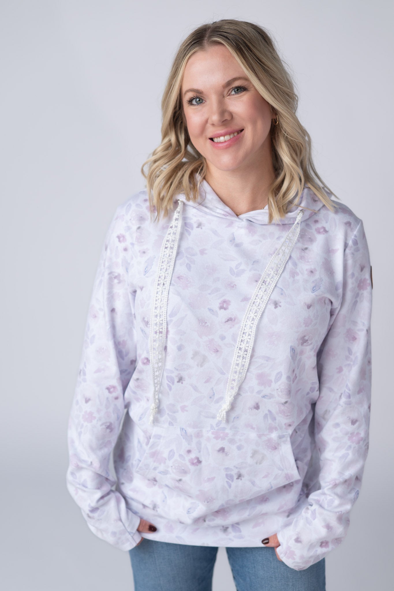 IN STOCK Hailey Pullover Hoodie - Blush Floral