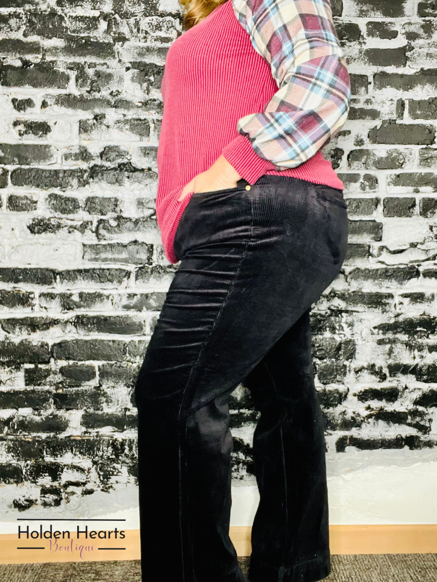 Feeling Luxurious Wide Leg Trousers - Holden Hearts