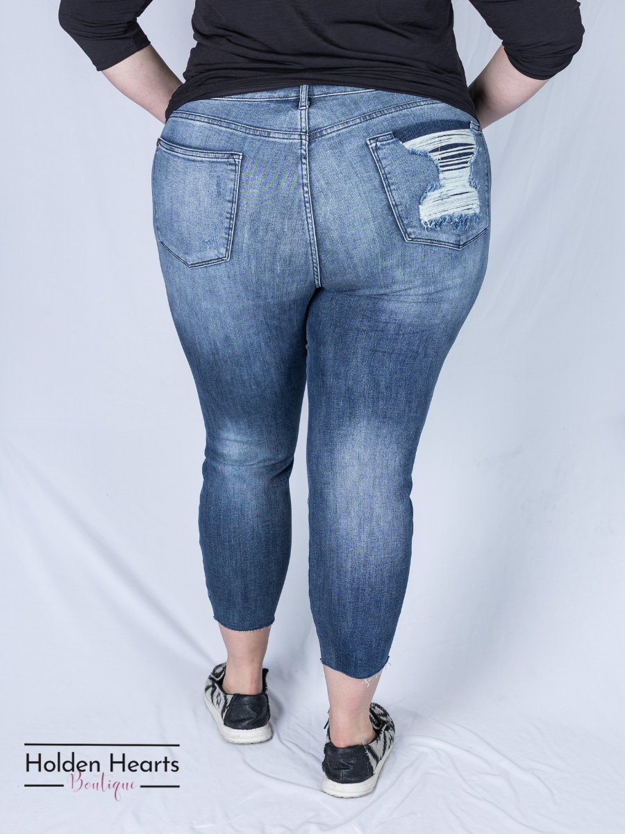 Party in the Back Cropped Jeans - Holden Hearts