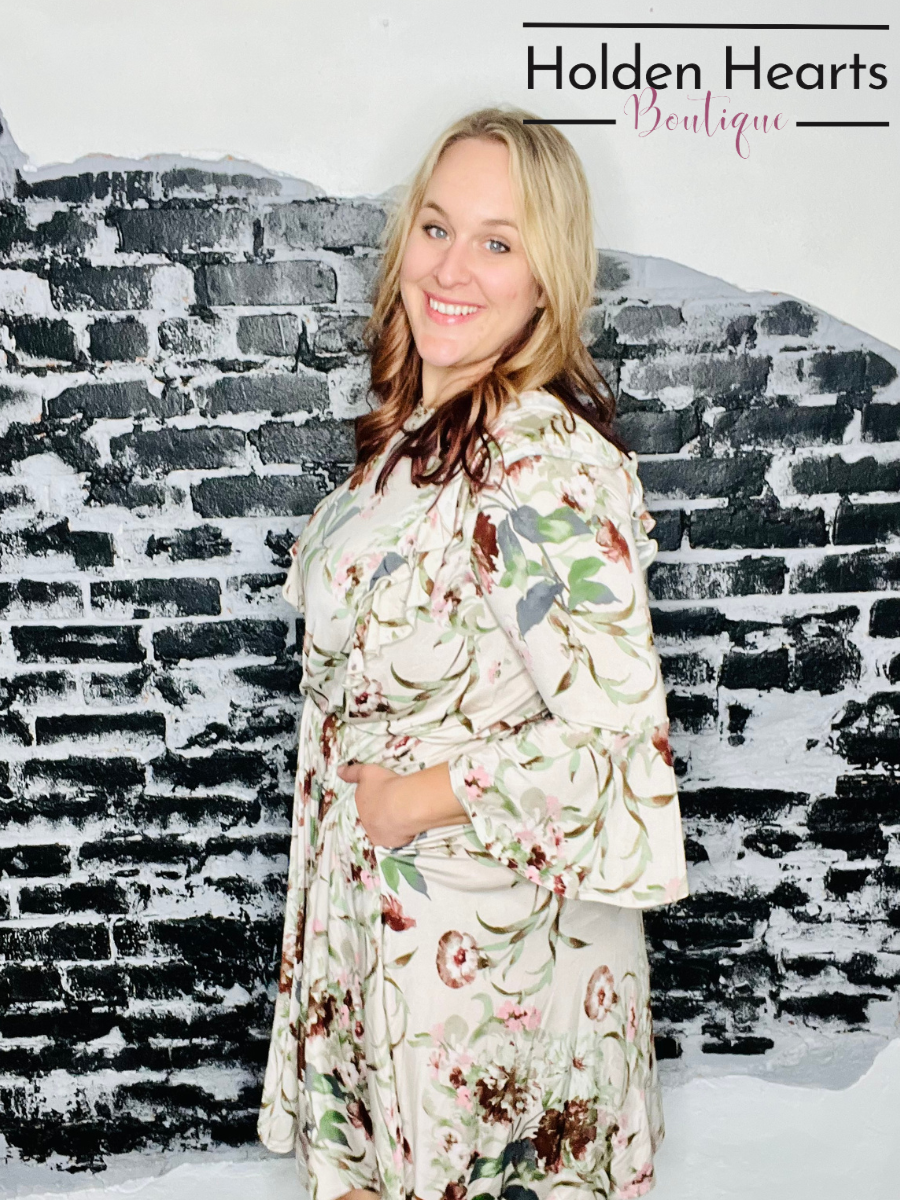 All My Love Ruffle Sleeve Dress - Holden Hearts
