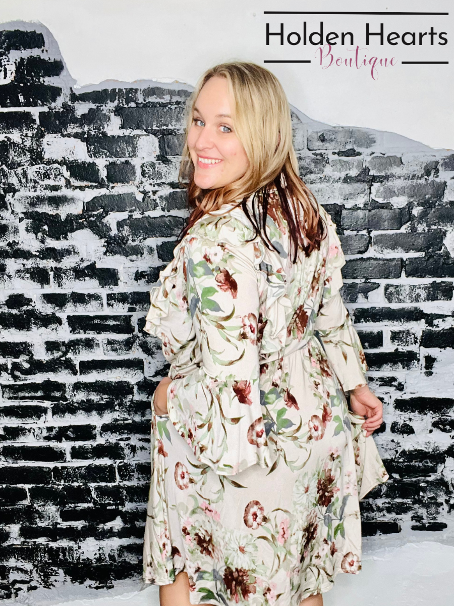 All My Love Ruffle Sleeve Dress - Holden Hearts