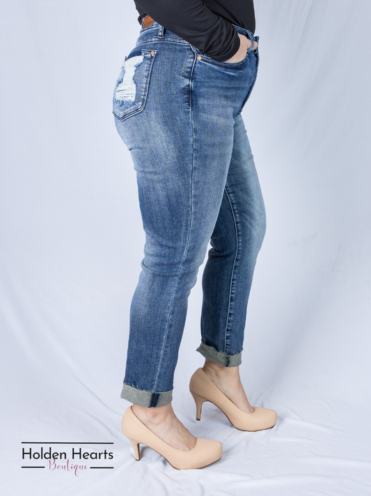 Party in the Back Cropped Jeans - Holden Hearts