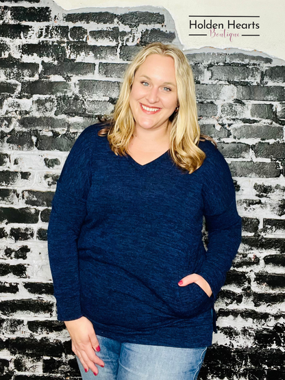 Navy Classic Comfort Long Sleeve - Holden Hearts