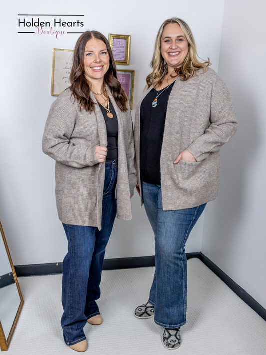 Oatmeal Gentle Hug Cardigan - Holden Hearts
