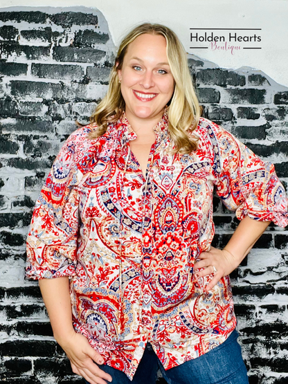 Paisley Perfection Blouse - Holden Hearts