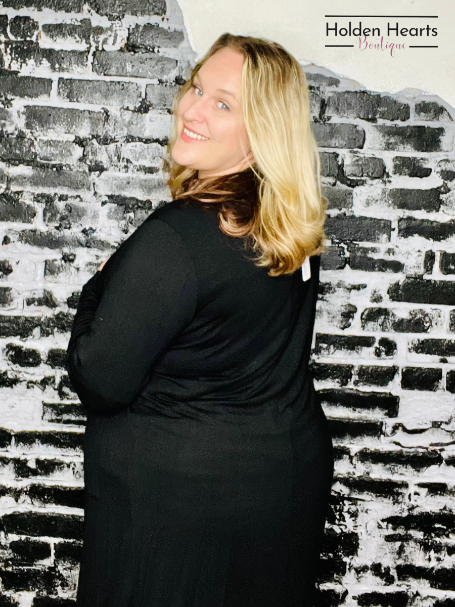 Black Classic Charm Cardigan - Holden Hearts