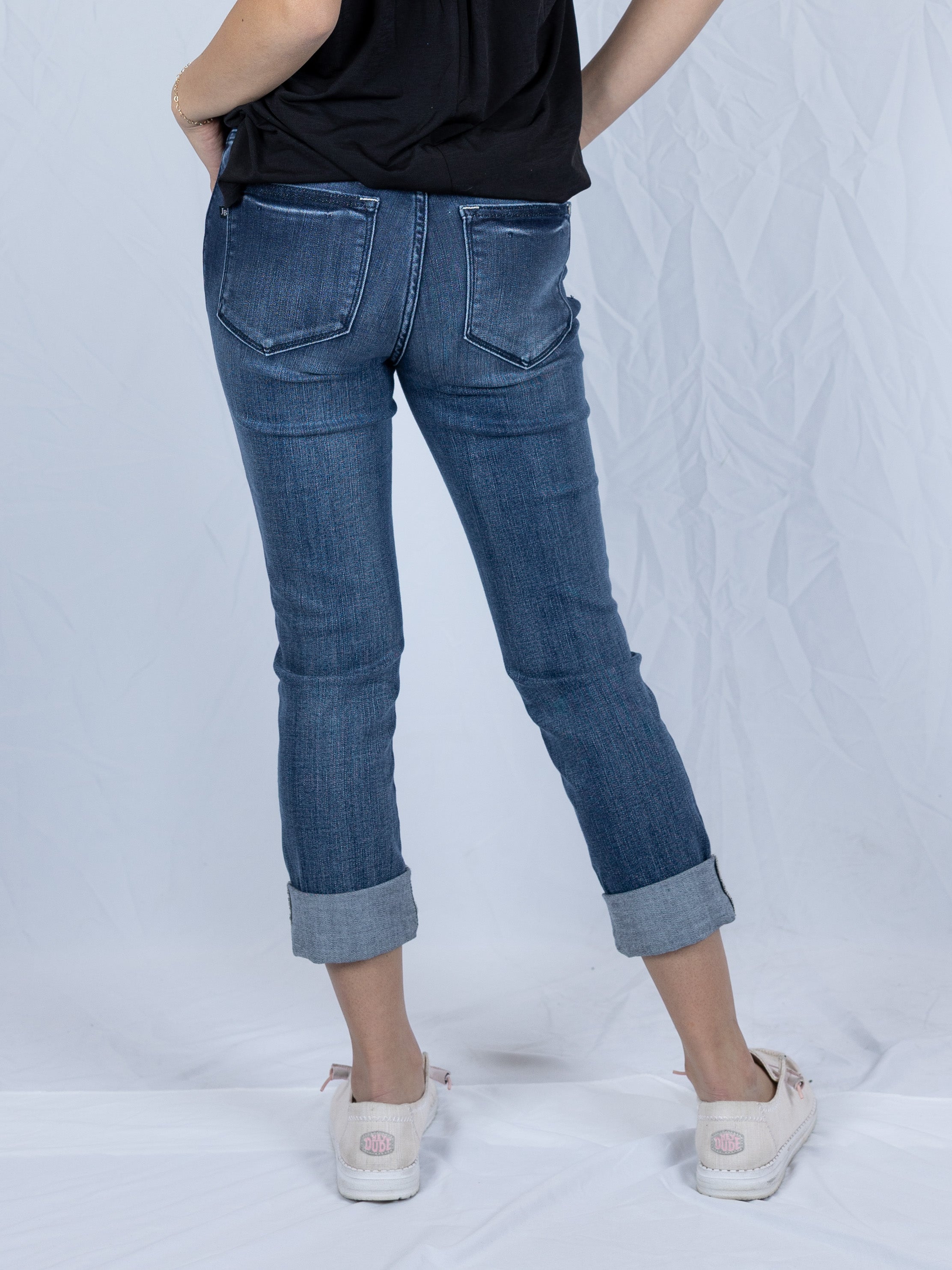 Cuffed Casual Judy Blue Jeans - Holden Hearts