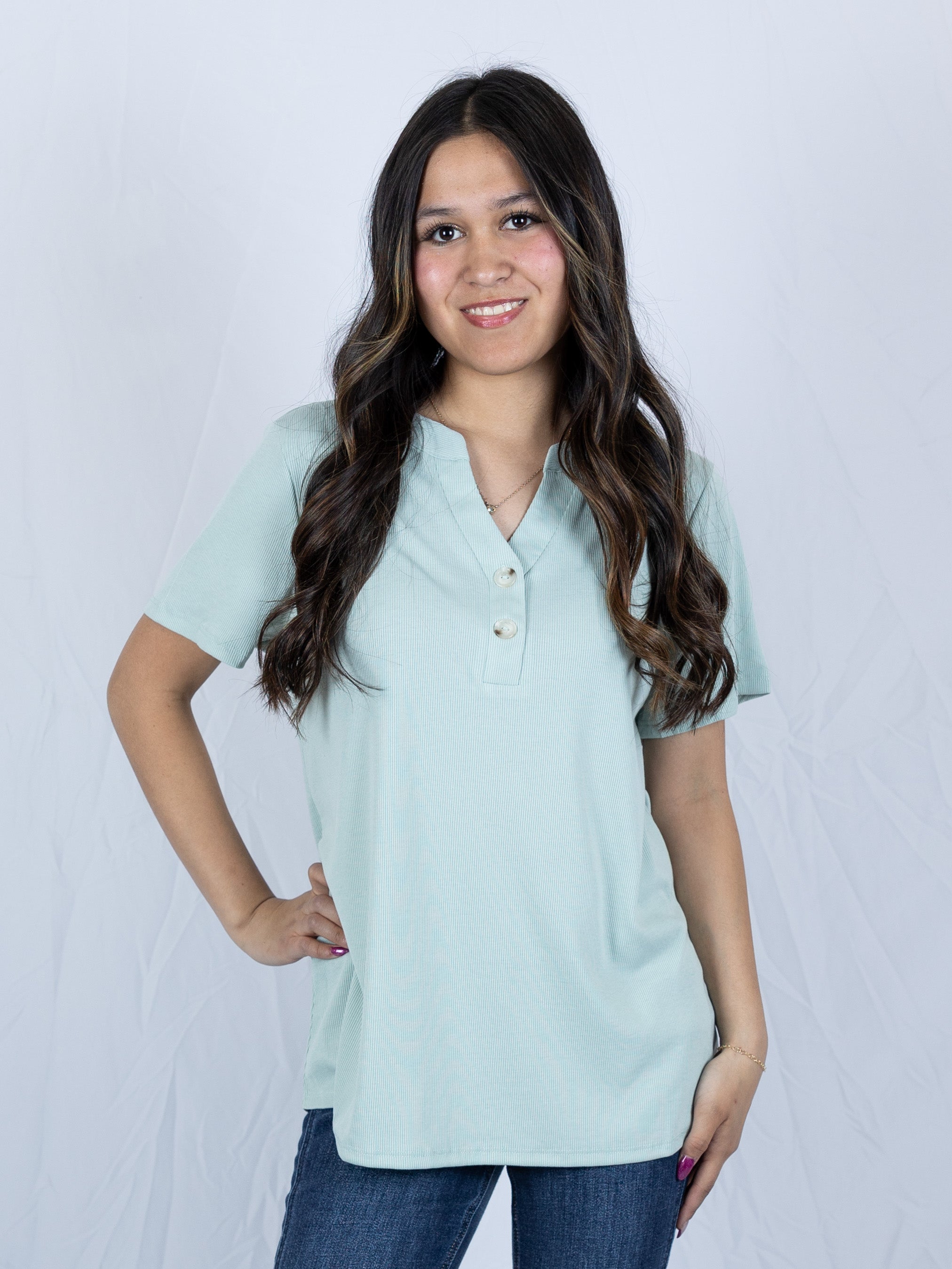 Button Babe Top - Holden Hearts