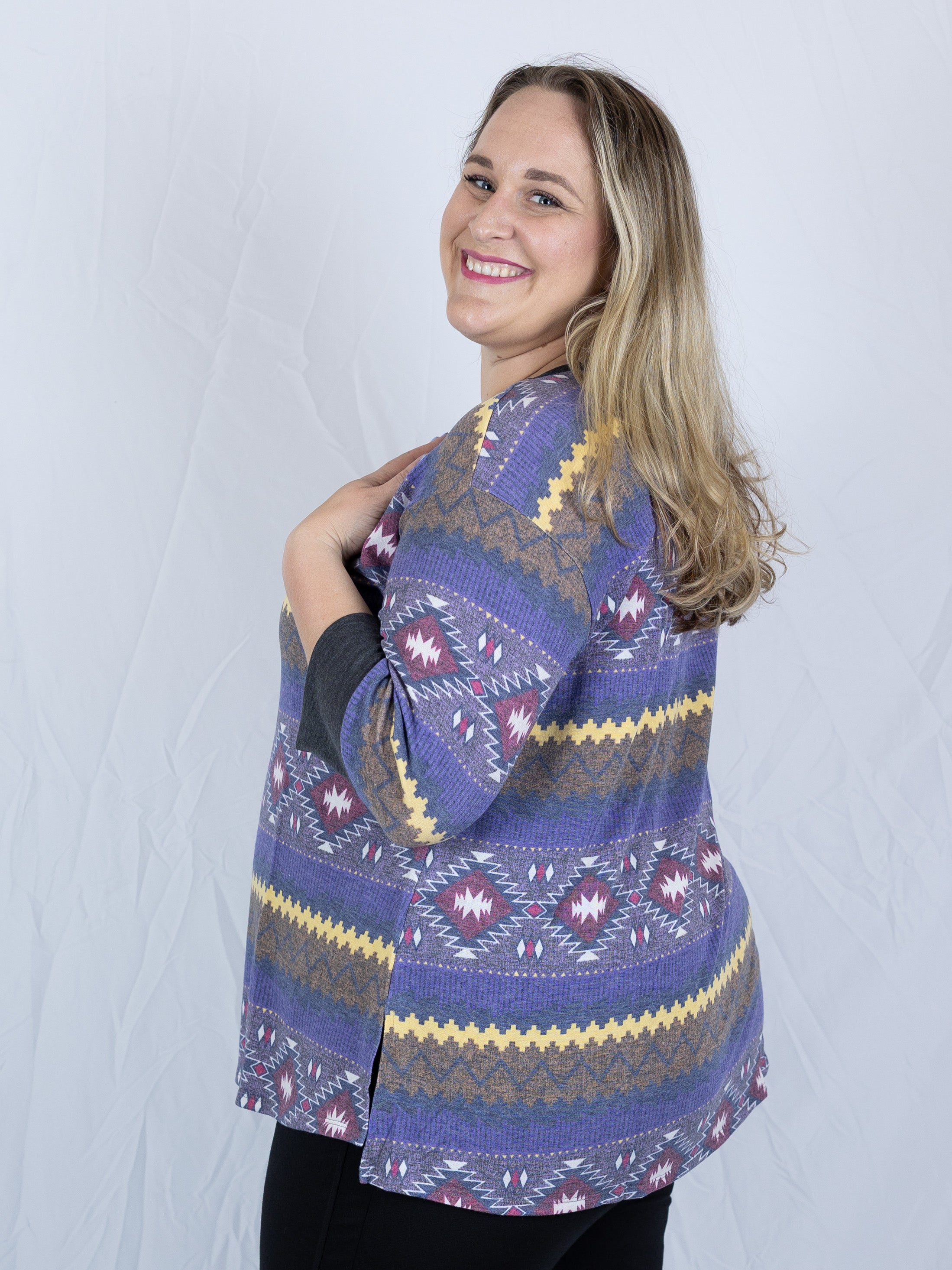 Aztec 3/4 Sleeve Dream Top - Holden Hearts