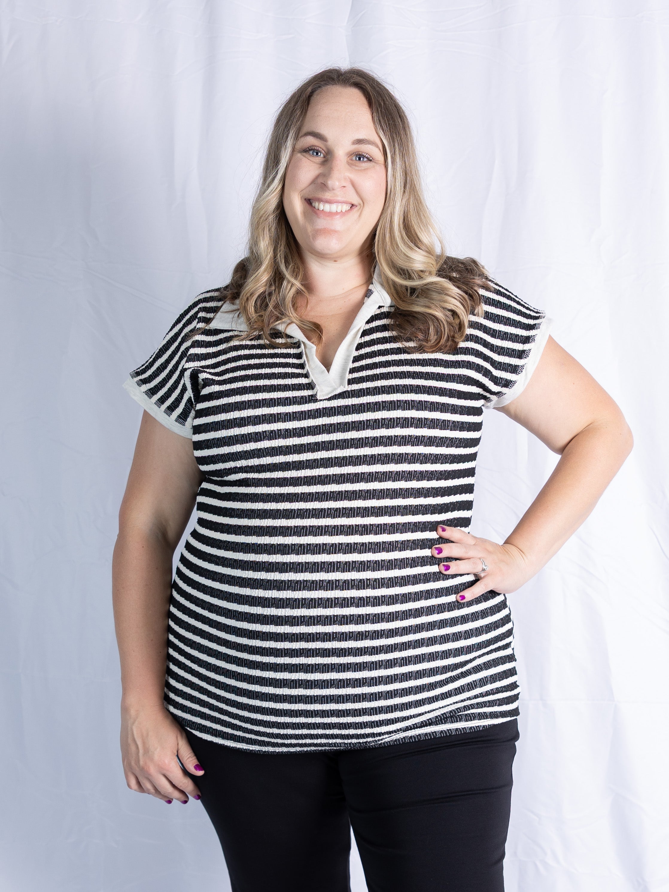Striped Statement Tee
