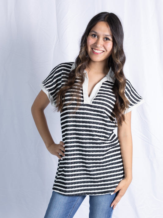 Striped Statement Tee