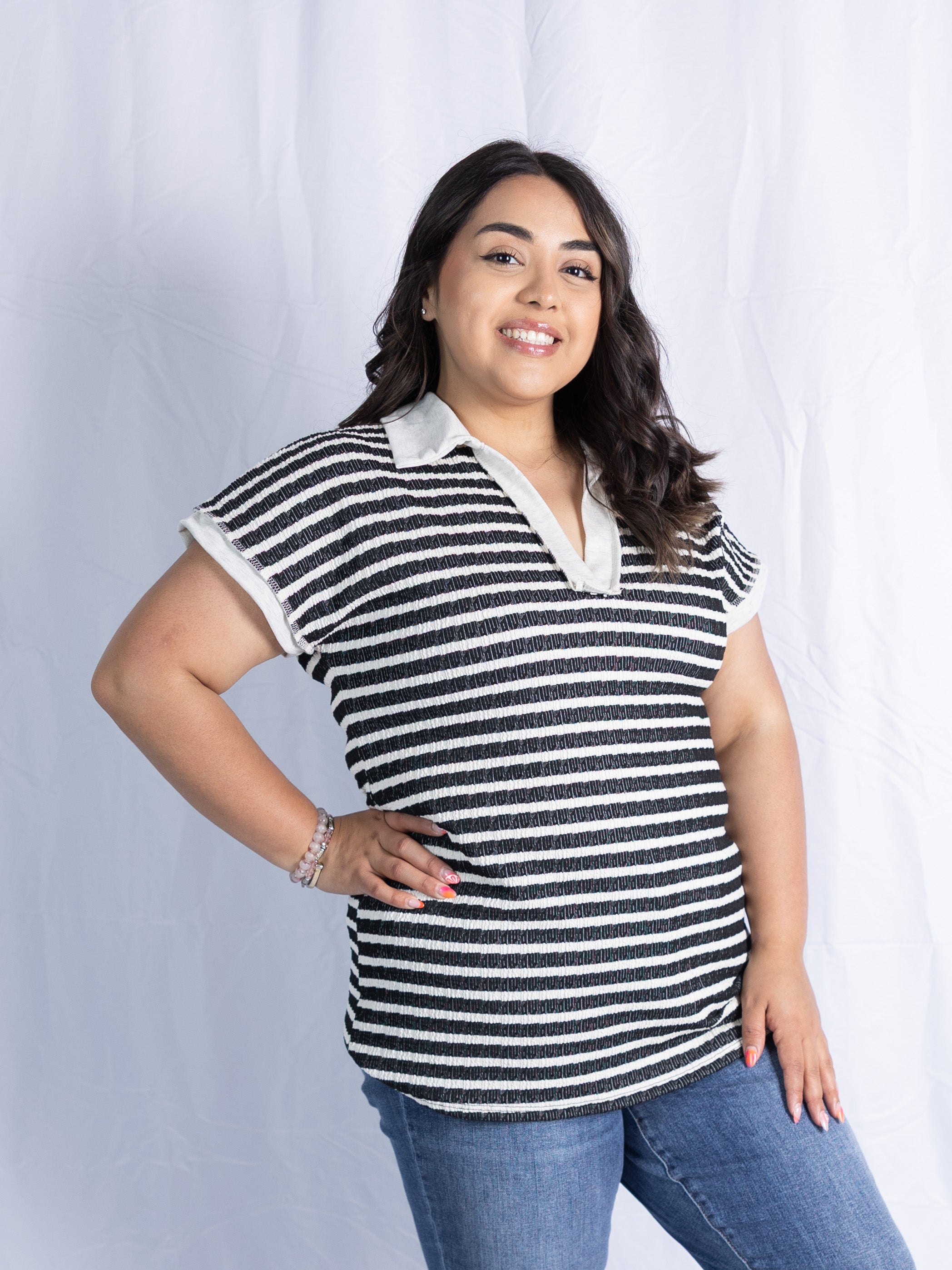 Striped Statement Tee