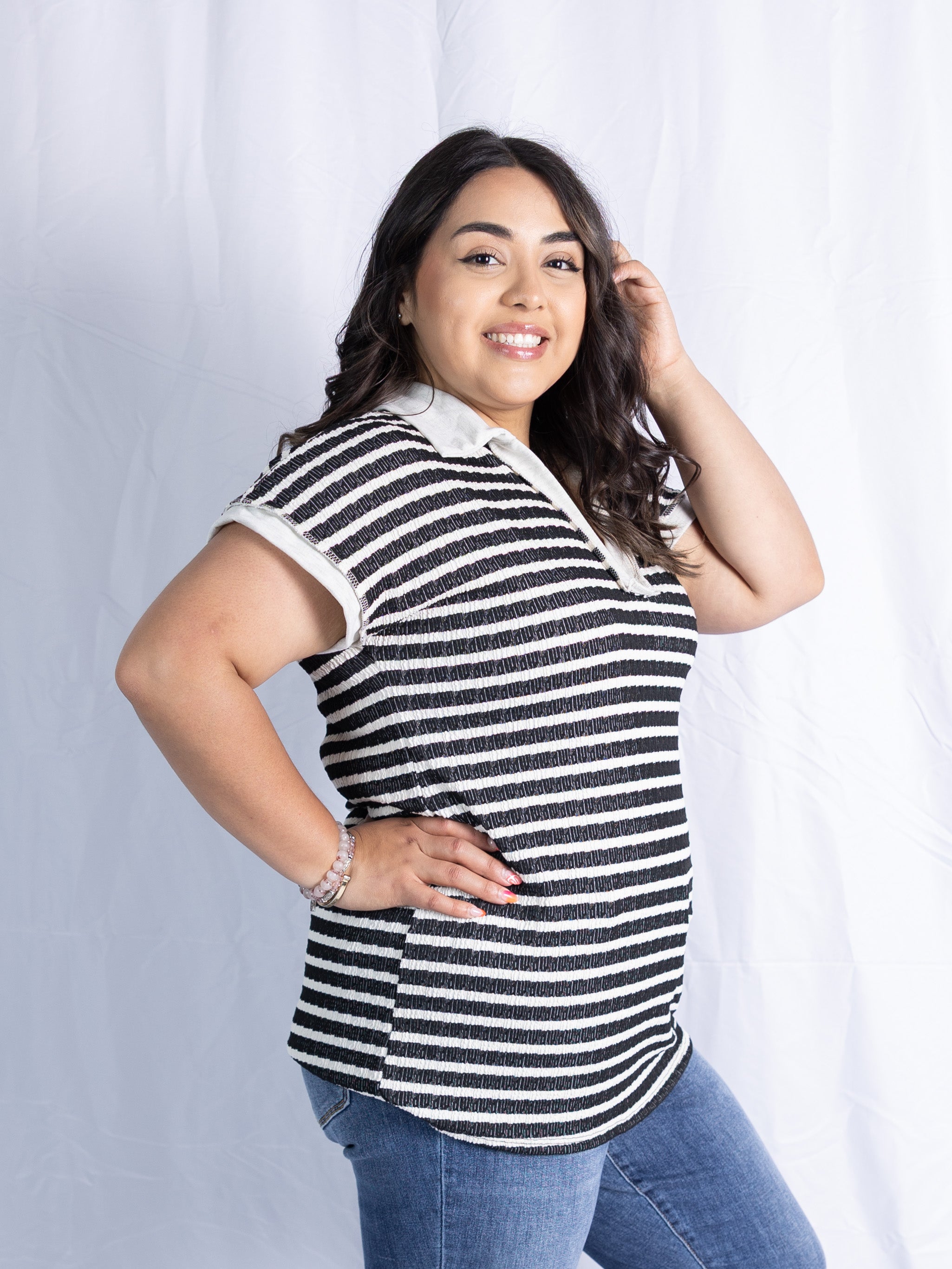 Striped Statement Tee